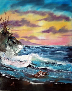 Das Meer 2006, 50 x 40 auf Leinwand in l